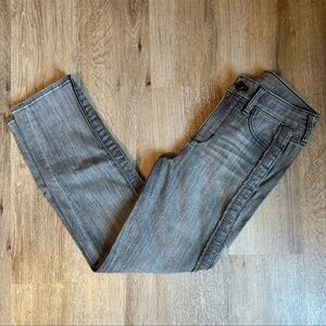 White House Black Market Gray Straight Leg Jeans